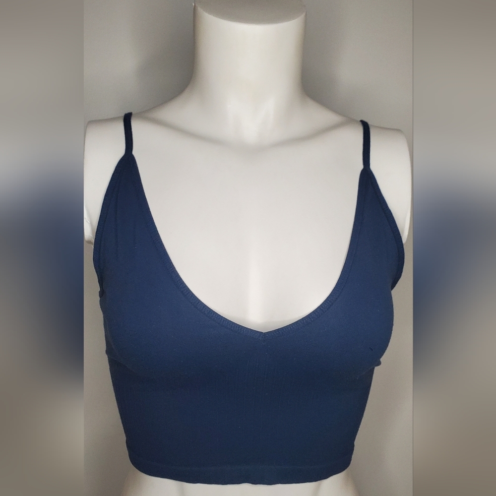 Free People Size XS/S "Intimately" Blue Tank Top with Sleeveless Design